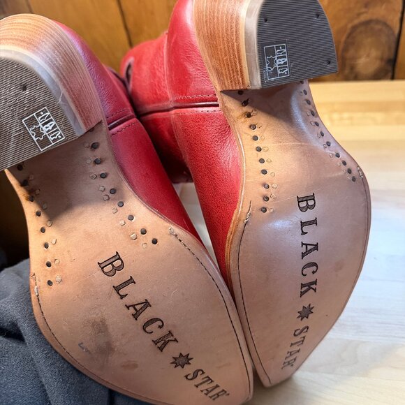 Black Star Matador Leather Boots (Red / Size 10 — Like New) - Picture 10 of 16